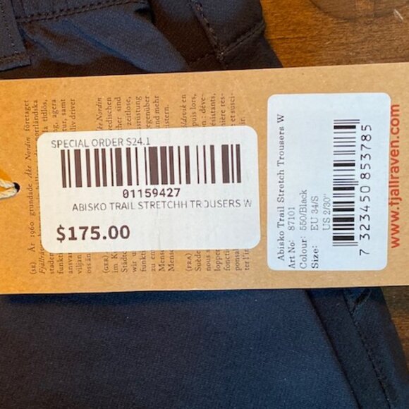 Fjallraven Abisko Trail Stretch Trousers, Women's Size 2, New With Tags - Picture 8 of 16